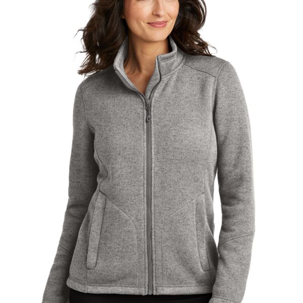 Port Authority Ladies Arc Sweater Fleece Jacket L428 Ladies Arc Sweater Fleece Jacket Thumbnail