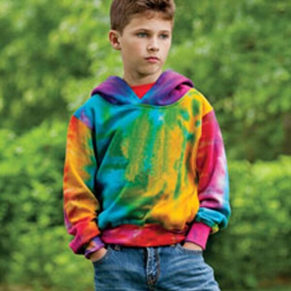 MV Sport Youth Classic Fleece Tie Dye Hooded Sweatshirt 128Y Youth Classic Fleece Tie Dye Hooded Sweatshirt Thumbnail