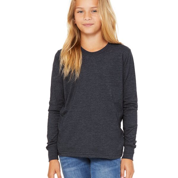 Bella + Canvas Youth Heather CVC Long Sleeve Tee 3501YCVC Youth Heather CVC Long Sleeve Tee Thumbnail