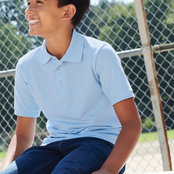 Port & Company Youth Core Blend Jersey Knit Polo KP55Y Youth Core Blend Jersey Knit Polo Thumbnail